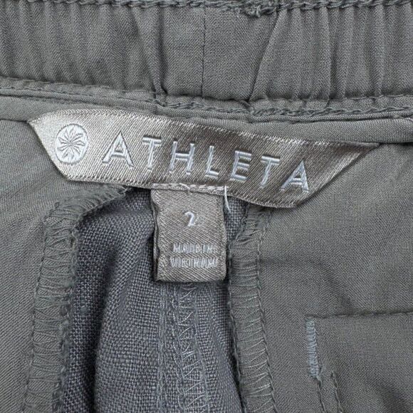 Athleta Beachside Bali Linen Short Gray - Picture 4 of 8